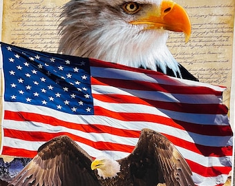 Eagle and Constitution Panel by David Textiles