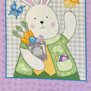 Bunny Baby Quilt Kit, Baby Quilt Kit, Bunny Rabbits Carrots, Easter, Boy or  Girl, Gender Neutral, Cotton Fabric, Crib Diy, Easy Panel Kit 