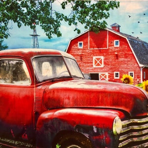 Red Barn and The Truck by Artlicencing