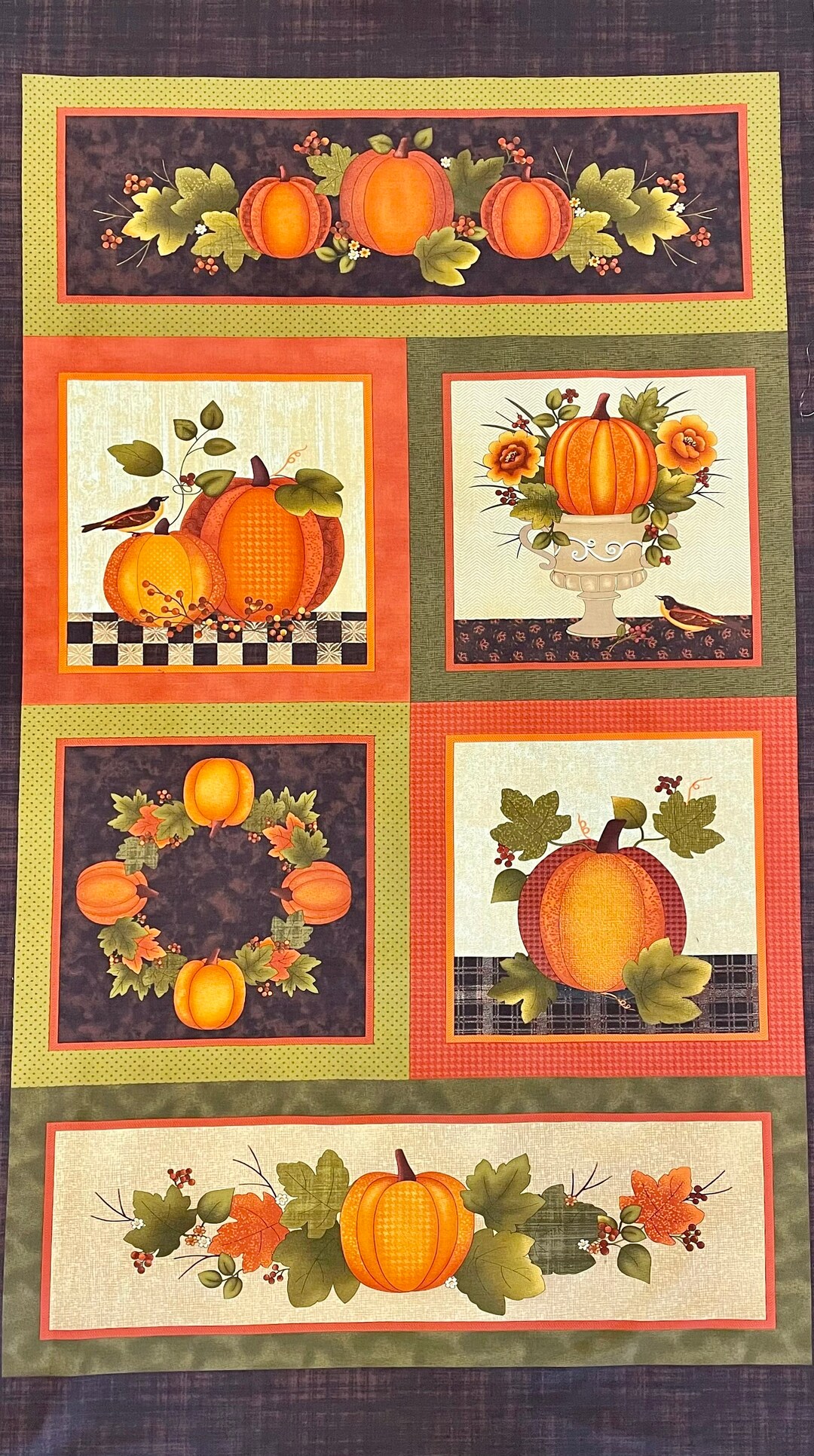 Harvest Berry Panel Spice Multi by Benartex - Etsy