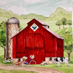 Spring Barn Quilt Panel by RileyBlake