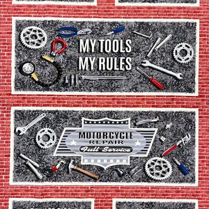 My Tools My Rules Motorcycle Blocks Panel by HenryGlass