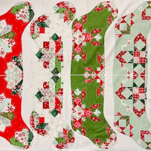 Mistletoe and Holly Stocking Panel by RileyBlake
