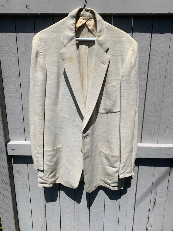 1950’s Cream Fleck Patch Pocket Mens Suit Jacket