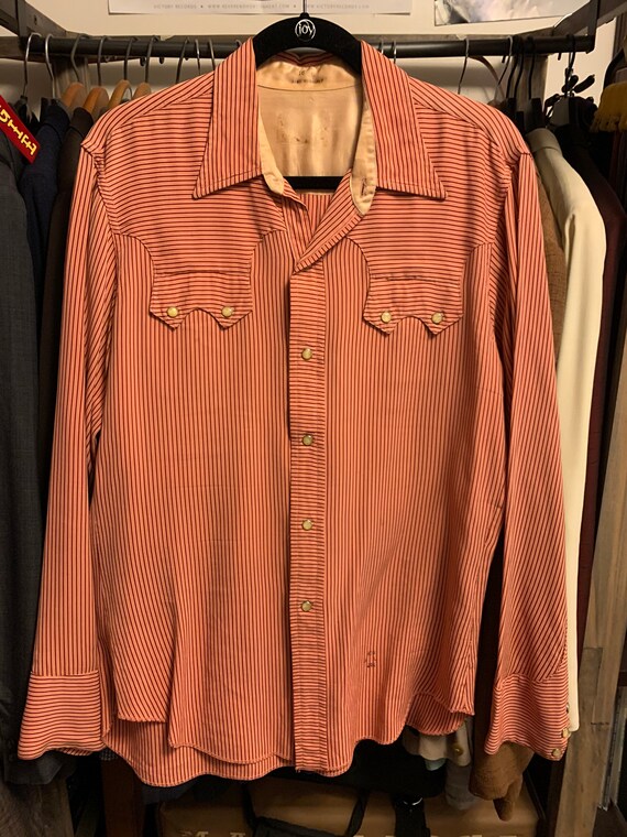 1950’s Mens Rayon Western Shirt ML