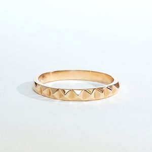 Studded Eternity Solid 14k Gold Band
