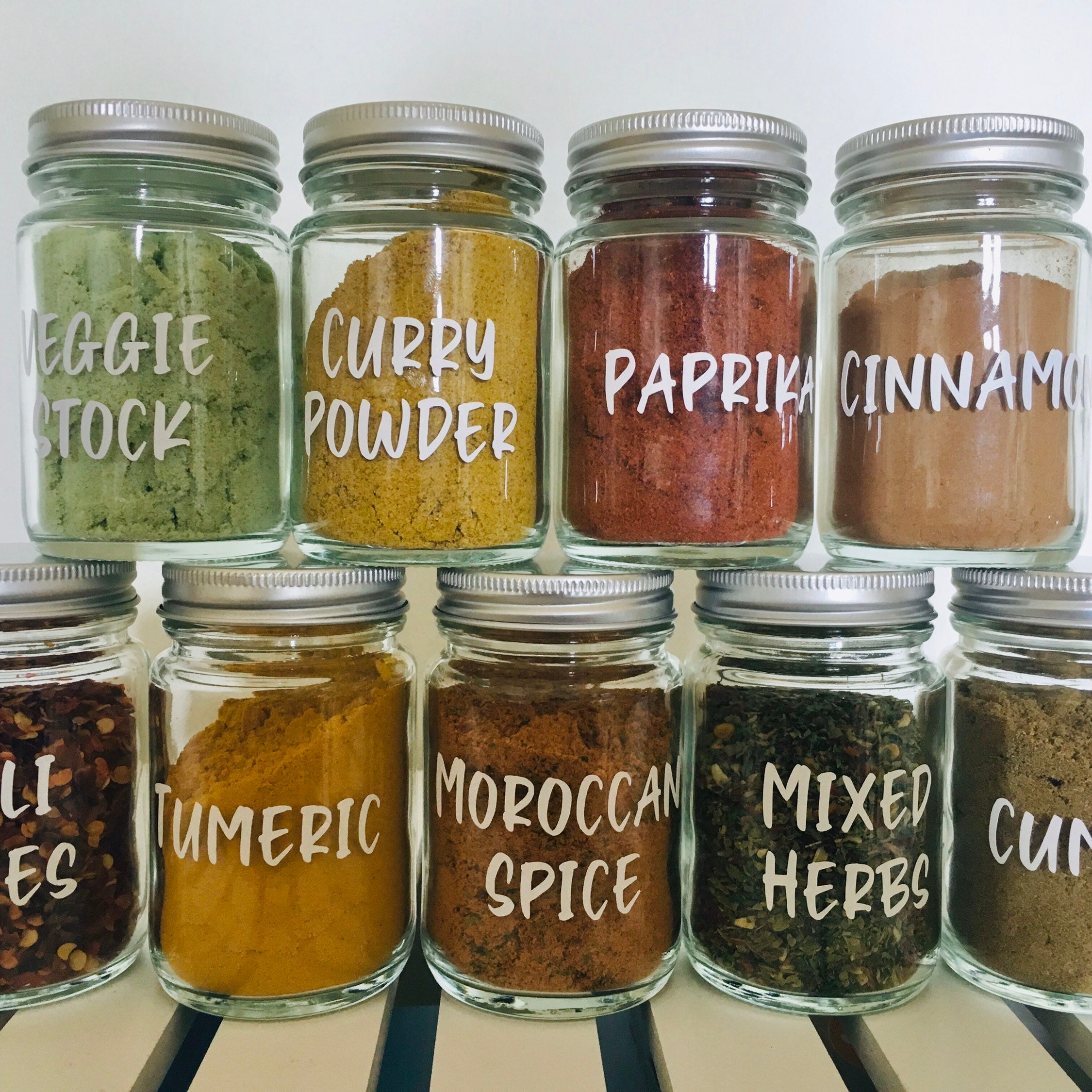 Spice jars with labels canada