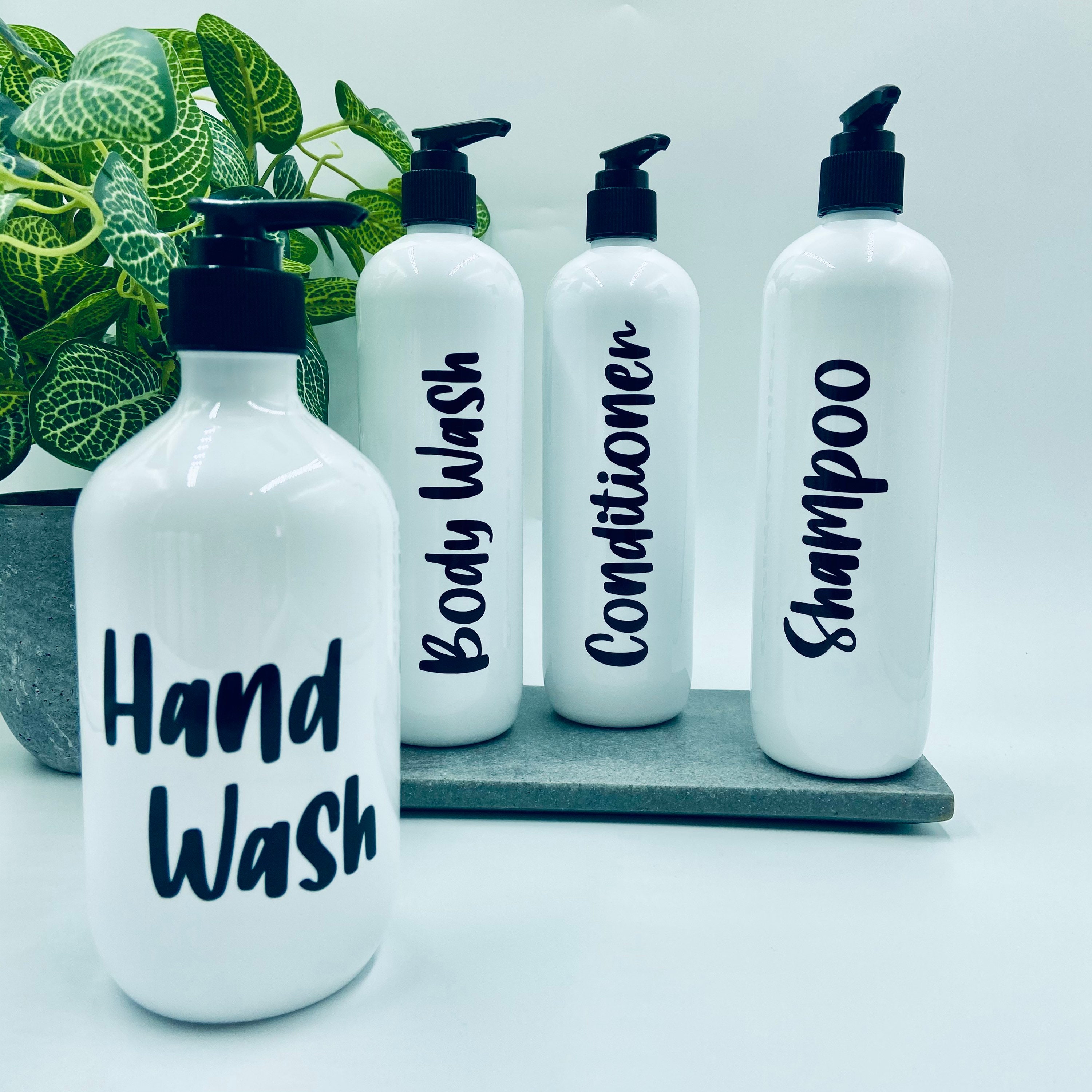 Bathroom Bottle Set Tall White Etsy