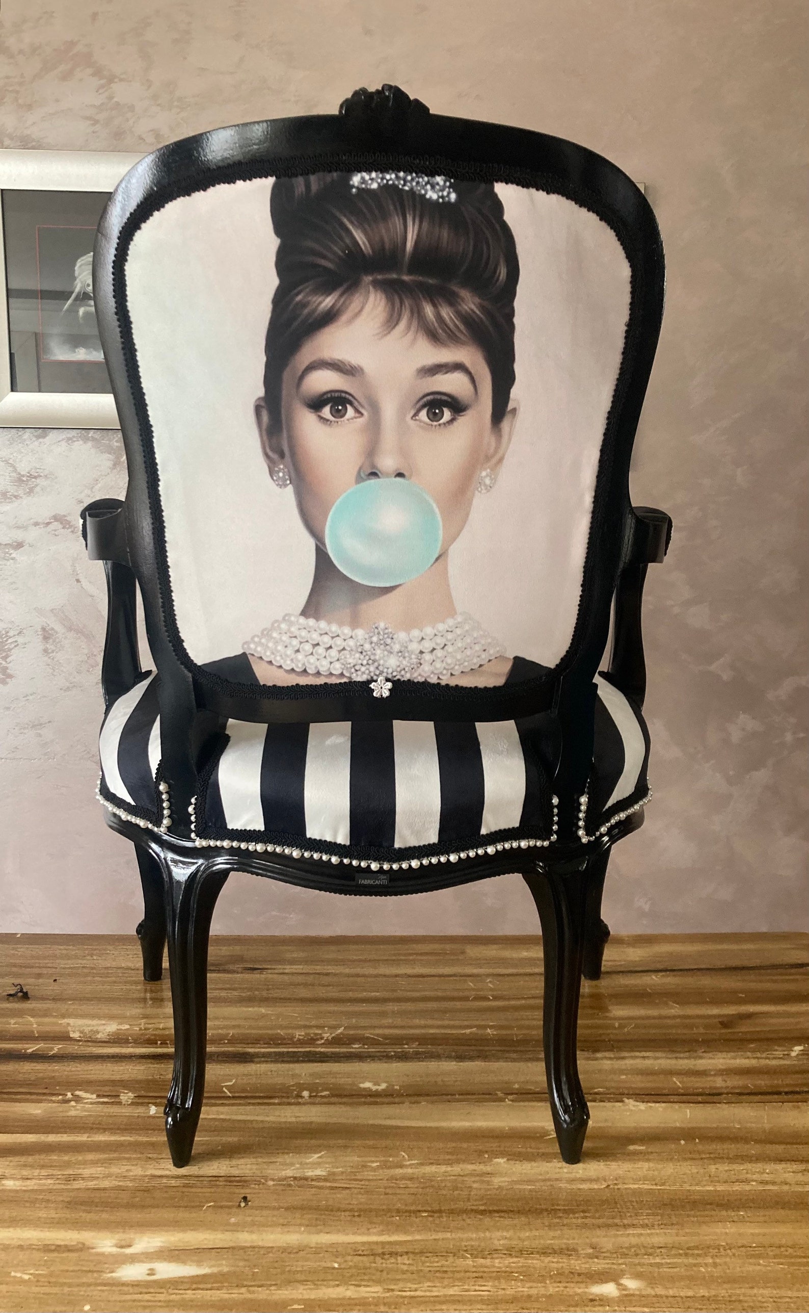 Eclectic Vintage Accent Chair. Audrey Hepburn Side Chair Etsy