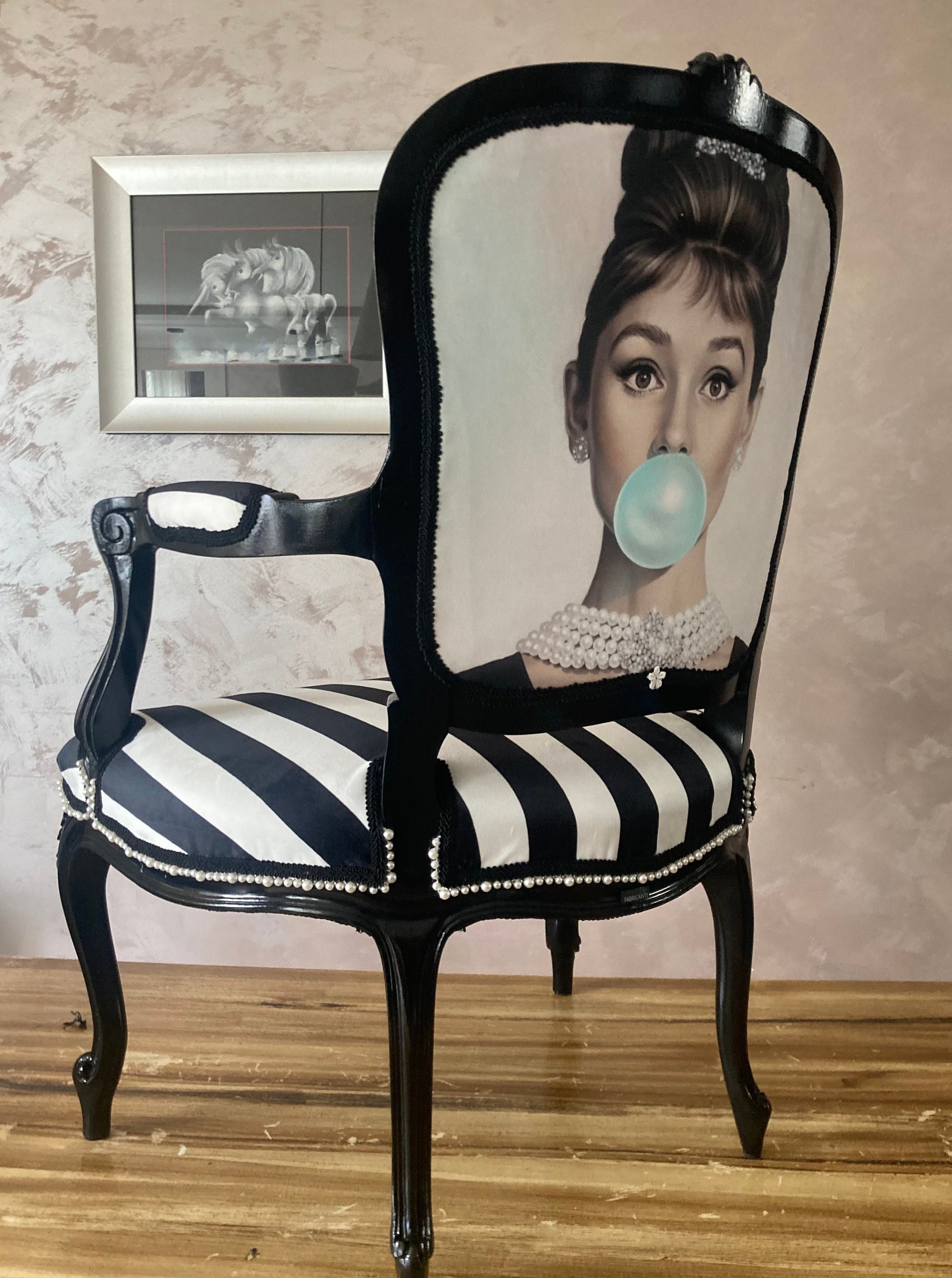 Eclectic Vintage Accent Chair. Audrey Hepburn Side Chair Etsy