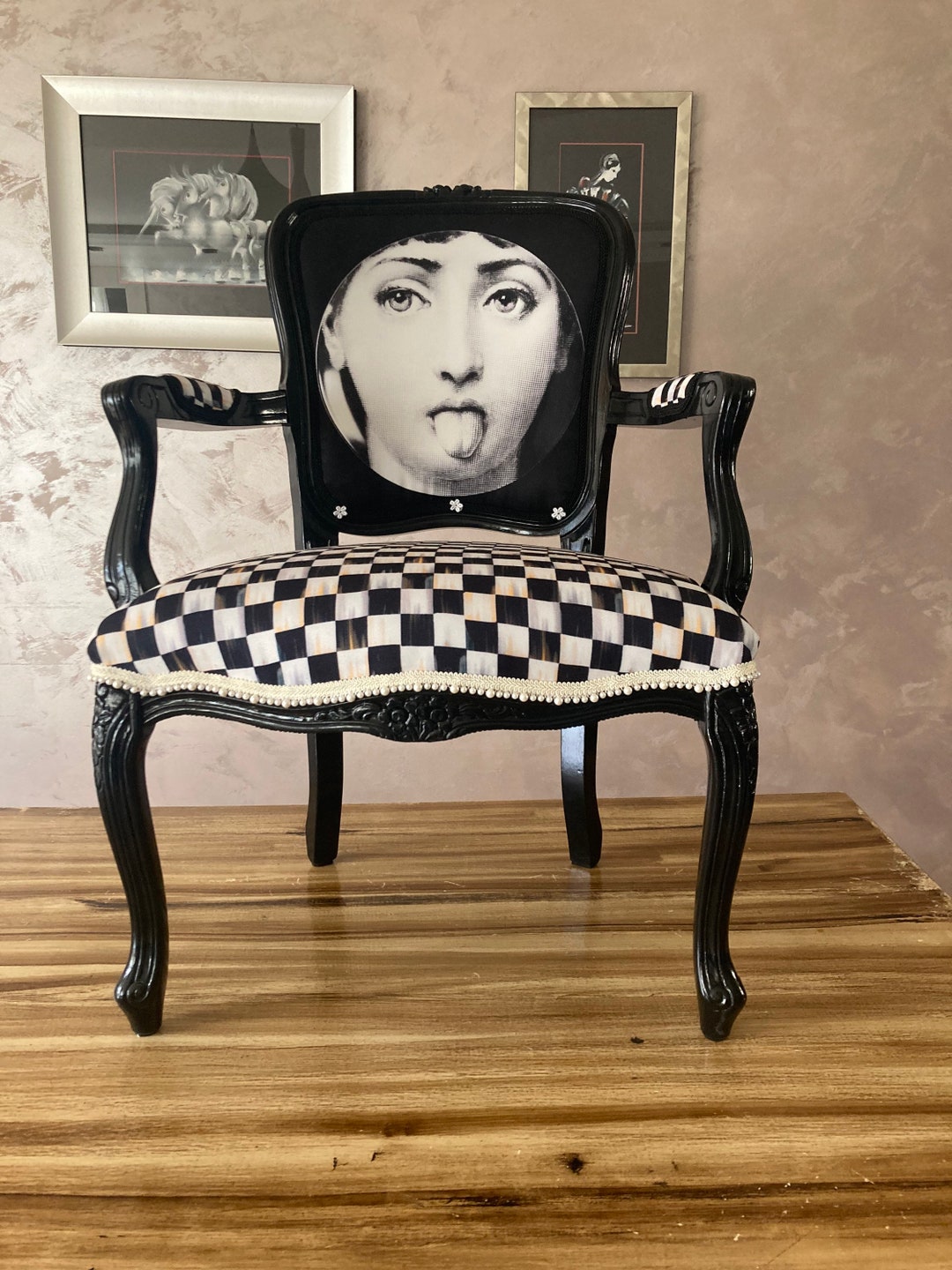 Whimsical Side Chair. Vintage Accent Chair.. Franch Louis XV Etsy