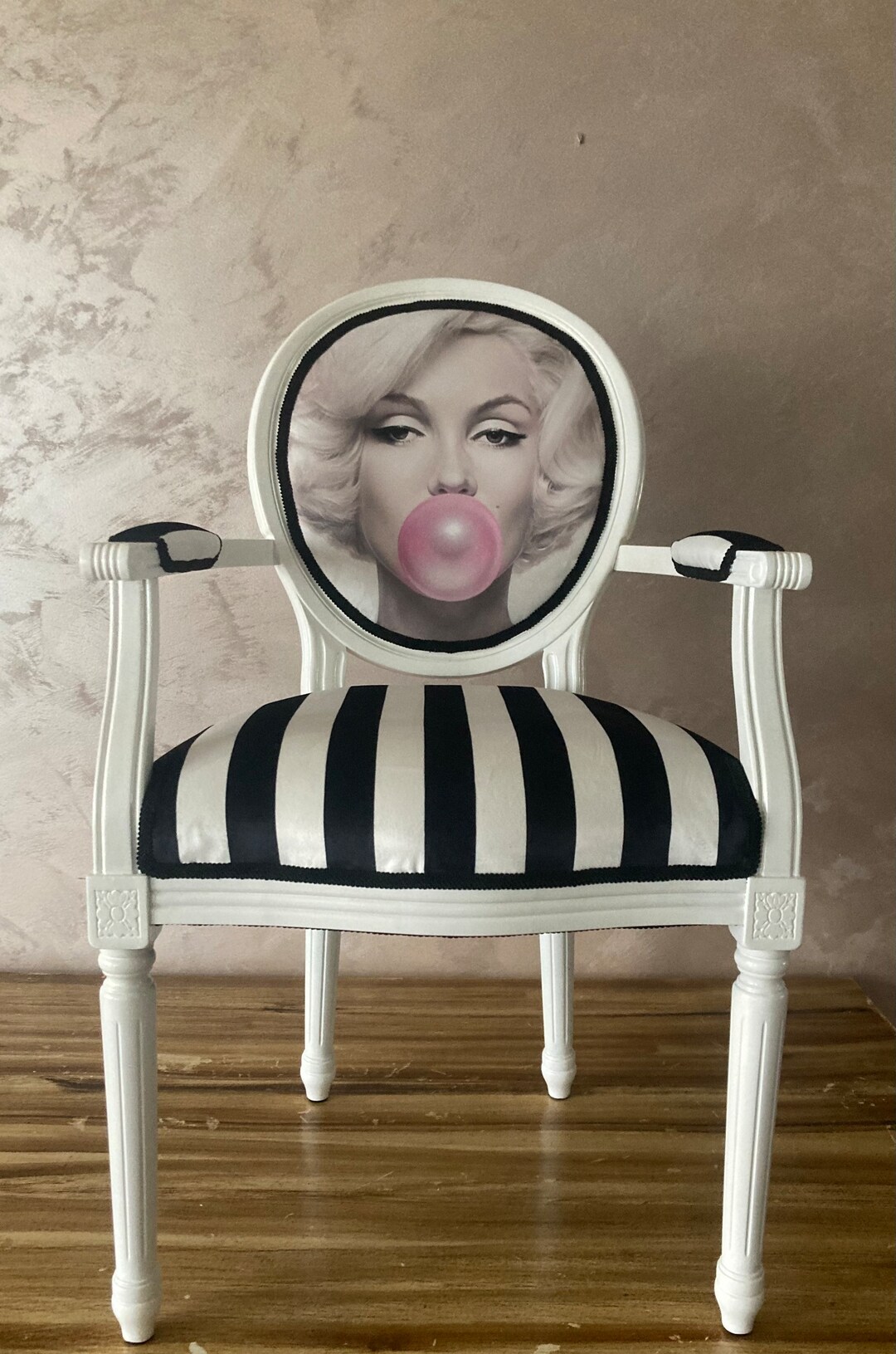 Vintage Marilyn Monroe French Chair. Accent Chair. Louis XVI Etsy