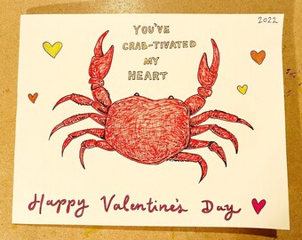 You've Crab-tivated My Heart - Custom Greeting Card