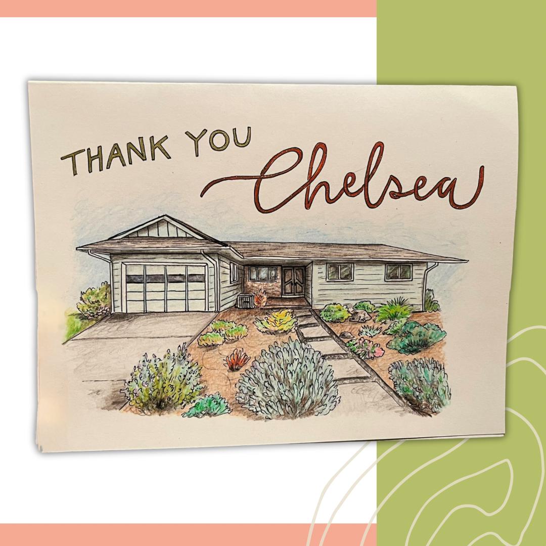 Fully Personalized Hand-Drawn Greeting Card for Any Occasion