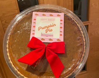 PUMPKIN PIE | Handmade Pumpkin Pie | Traditional American Thanksgiving Dessert | Large Pie or Mini Tart | Artisan Bakery Gift