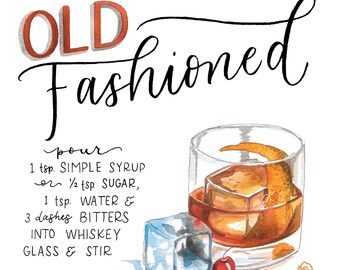 Old Fashioned 8x10 Watercolor Art Print
