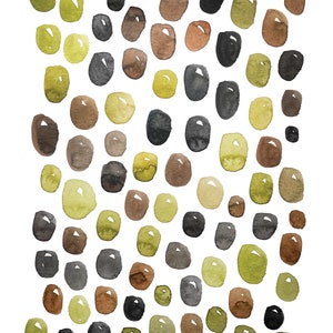 Abstract Olives 8x10 Watercolor Art Print