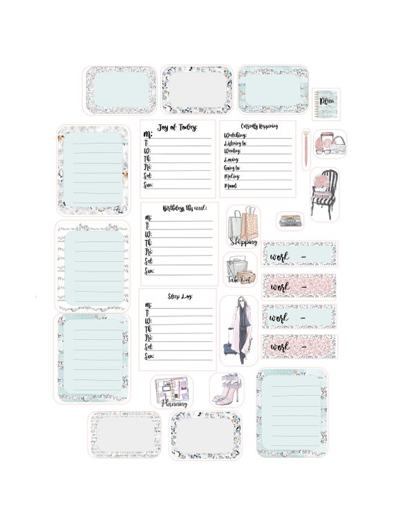 Sparkle Weekly Bullet Journal Planner Stickers Etsy