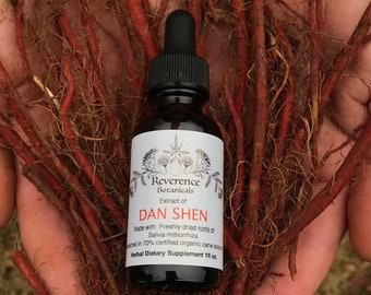 Teinture de Dan Shen, extrait de Dan Shen, sauge rouge, Salvia miltiorrhiza