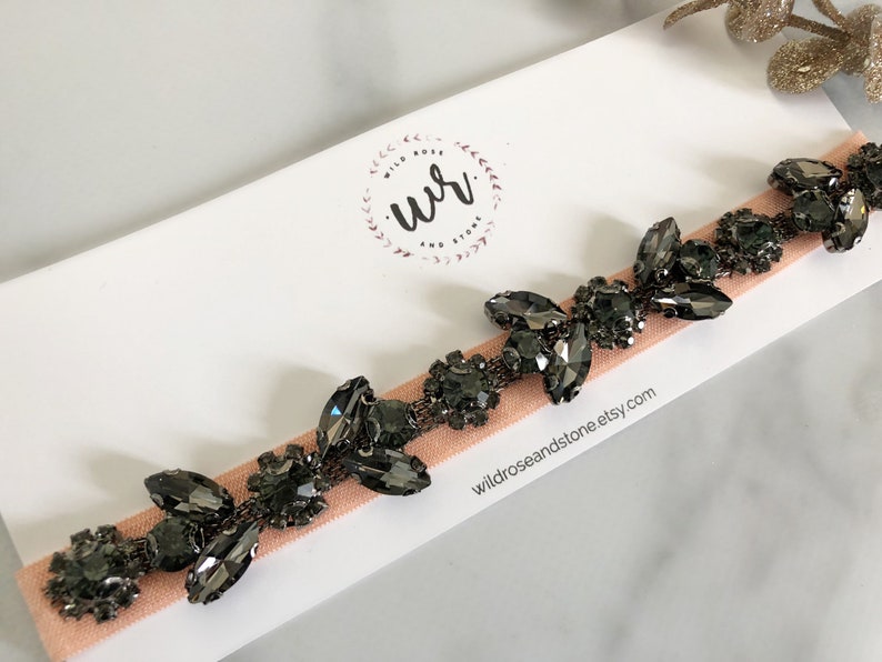Flower Girl Headband Baby Headband Rhinestone Headband Baby Girl Headband Baby Girl Headband Bridal Headband Newborn Headband
