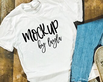 White Bella + Canvas T-shirt Mockup 3001