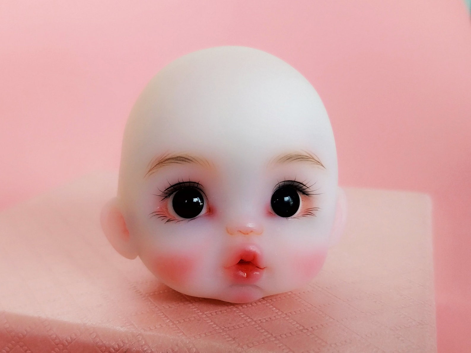 Ob11 doll haed polymer clay handmade custom Obsitu 11 head Etsy