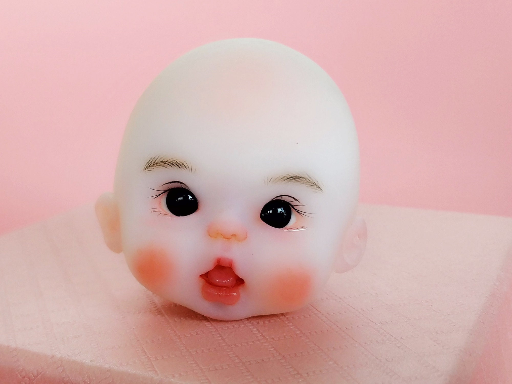 Ob11 doll haed polymer clay handmade custom Obsitu 11 head Etsy