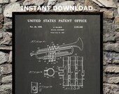 1939 Selmer Trumpet Digital Patent Print Instant Download Digital Printable Art Home Office Art Music Teacher Anniversary Gift Prints