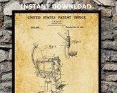 1908 Barber Chair Patent Print Instant Download Digital Printable Wall Art Barber Shop Man Cave Art Antique Barber Chair Art Print