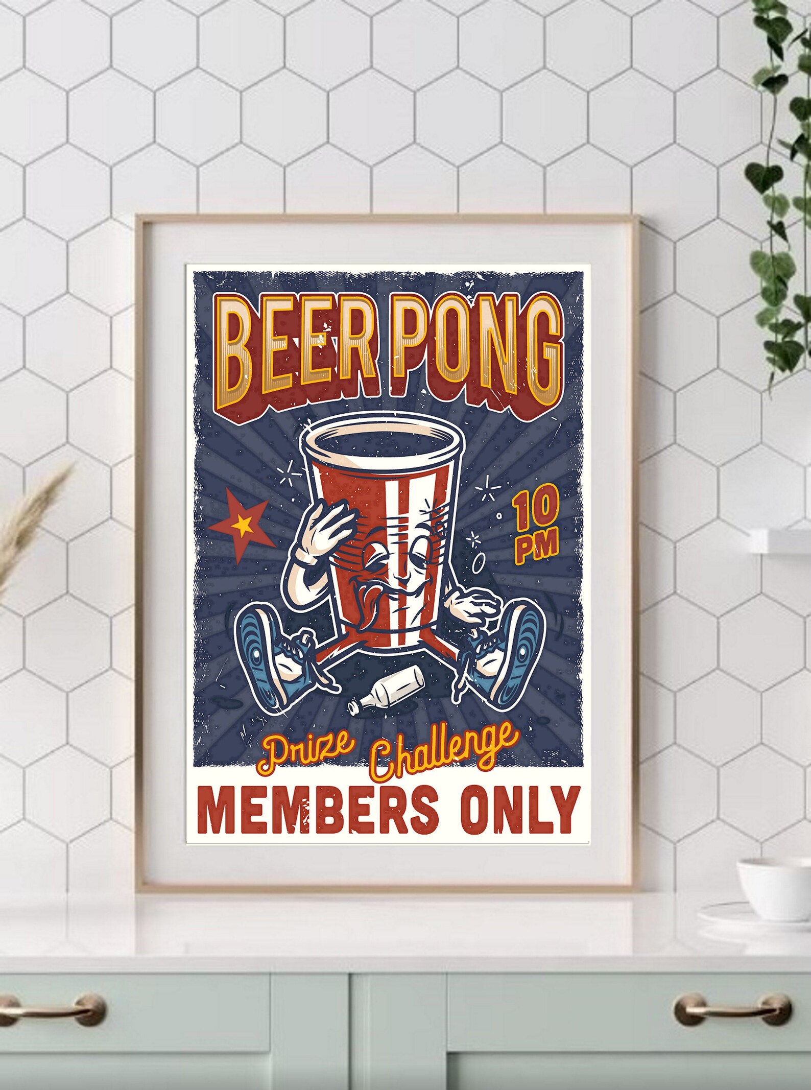 Retro Bar Art Poster Prints Beer Party Posters Vintage Style Etsy