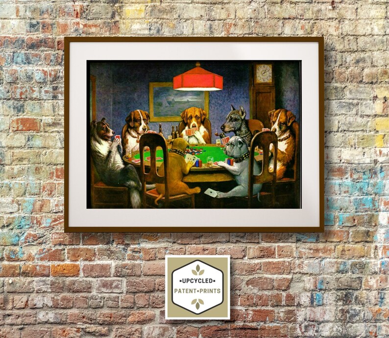 Dogs Playing Poker Digital Art Prints A Friend in Need 1903 | Etsy