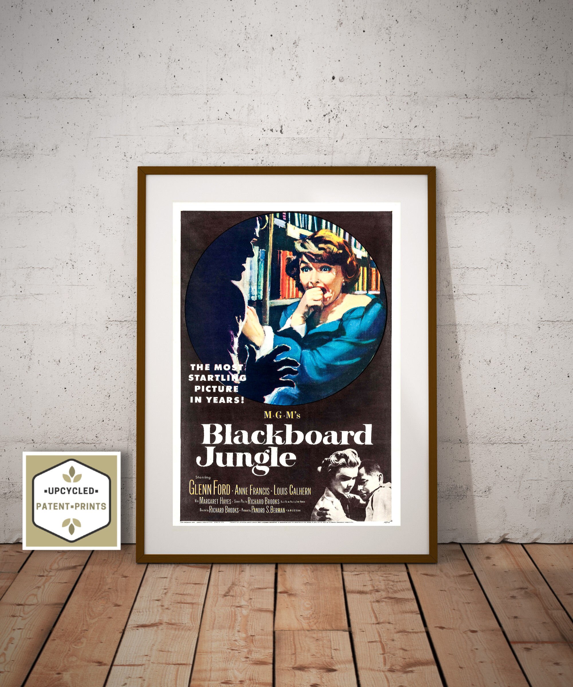 Blackboard Jungle 1955 Movie Poster Print Digital Download Etsy