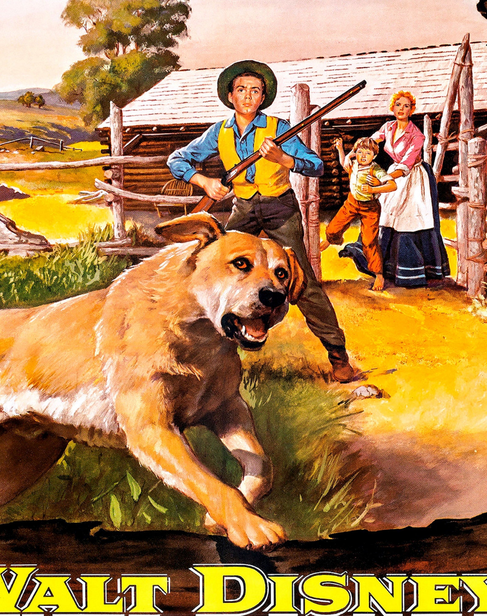 Old Yeller 1957 Movie Poster Prints Dorothy McGuire Fess Etsy