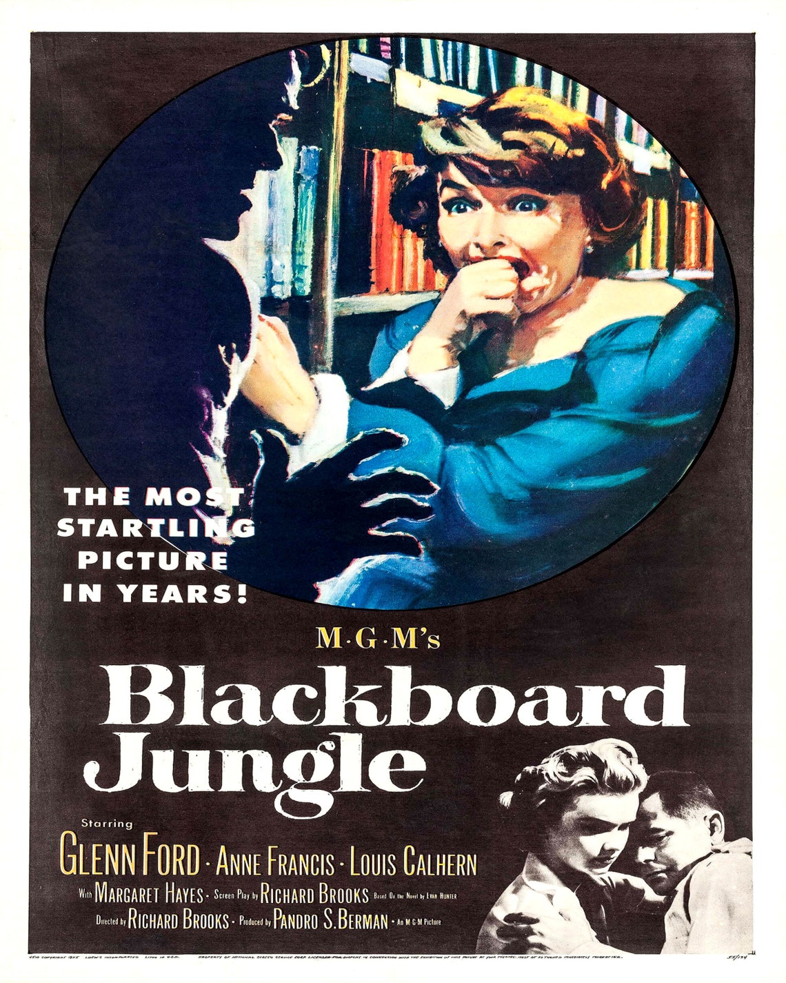 Blackboard Jungle 1955 Movie Poster Print Digital Download Etsy
