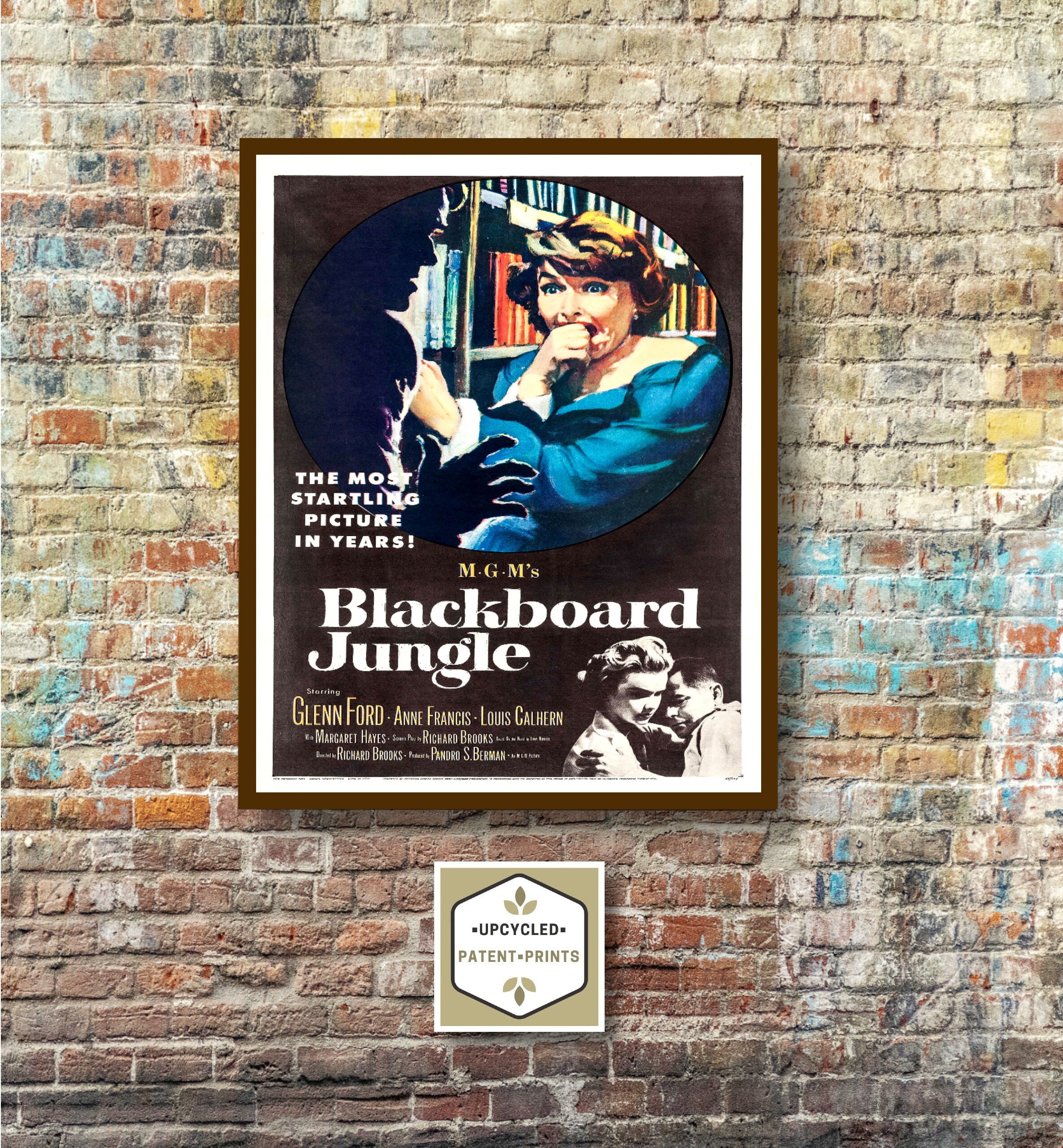 Blackboard Jungle 1955 Movie Poster Print Digital Download Etsy