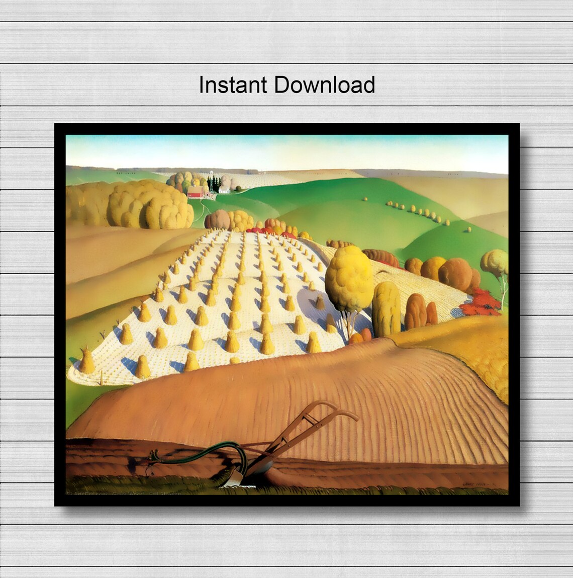 Грант вуд fall plowing