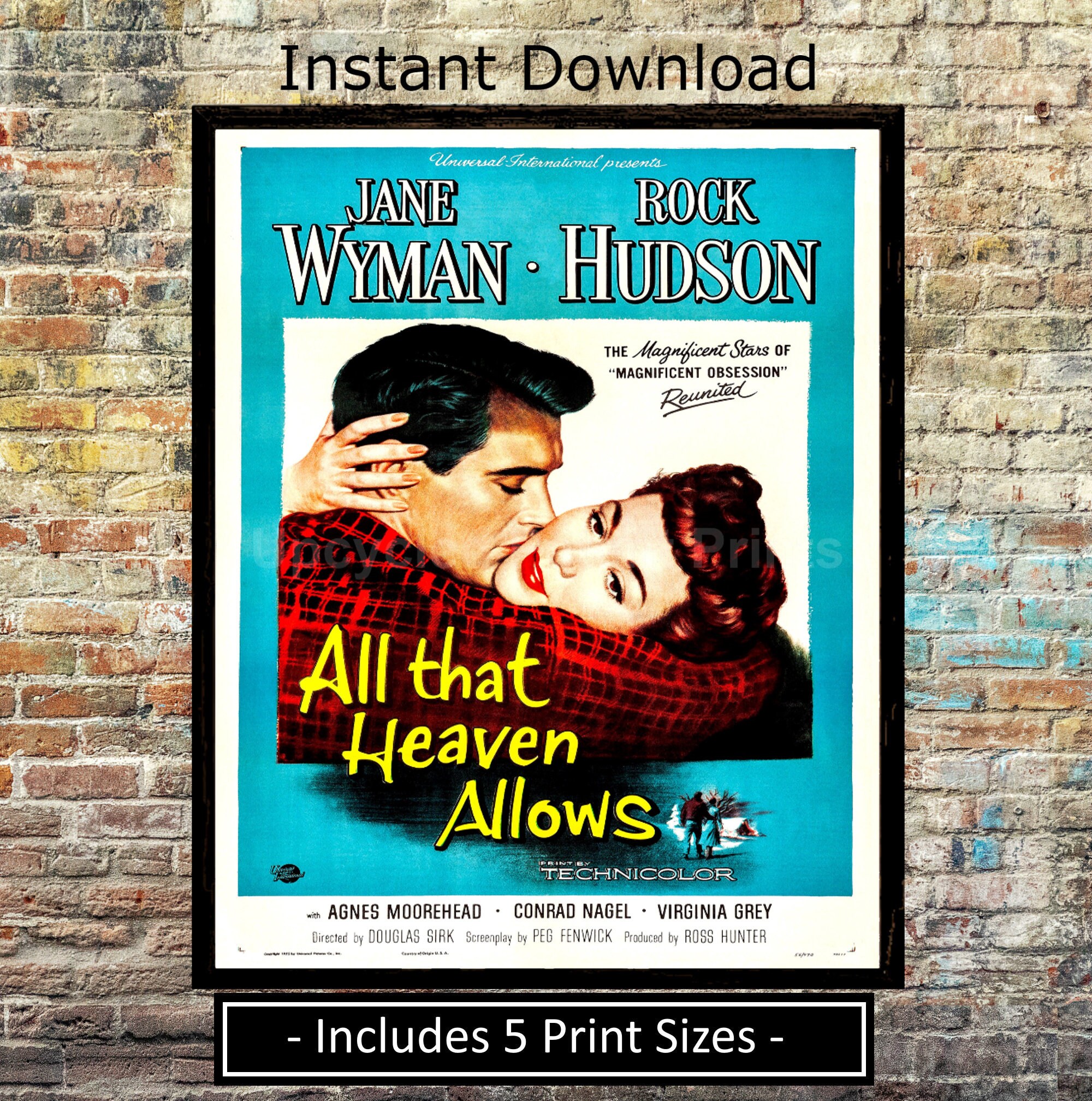 All That Heaven Allows 1955 Movie Poster Print Digital Etsy