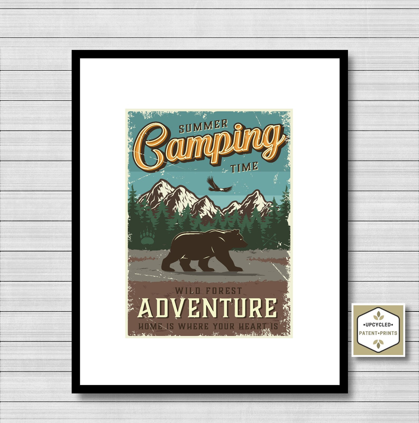 Vintage Camping Poster Prints Retro Style Posters Camping Etsy