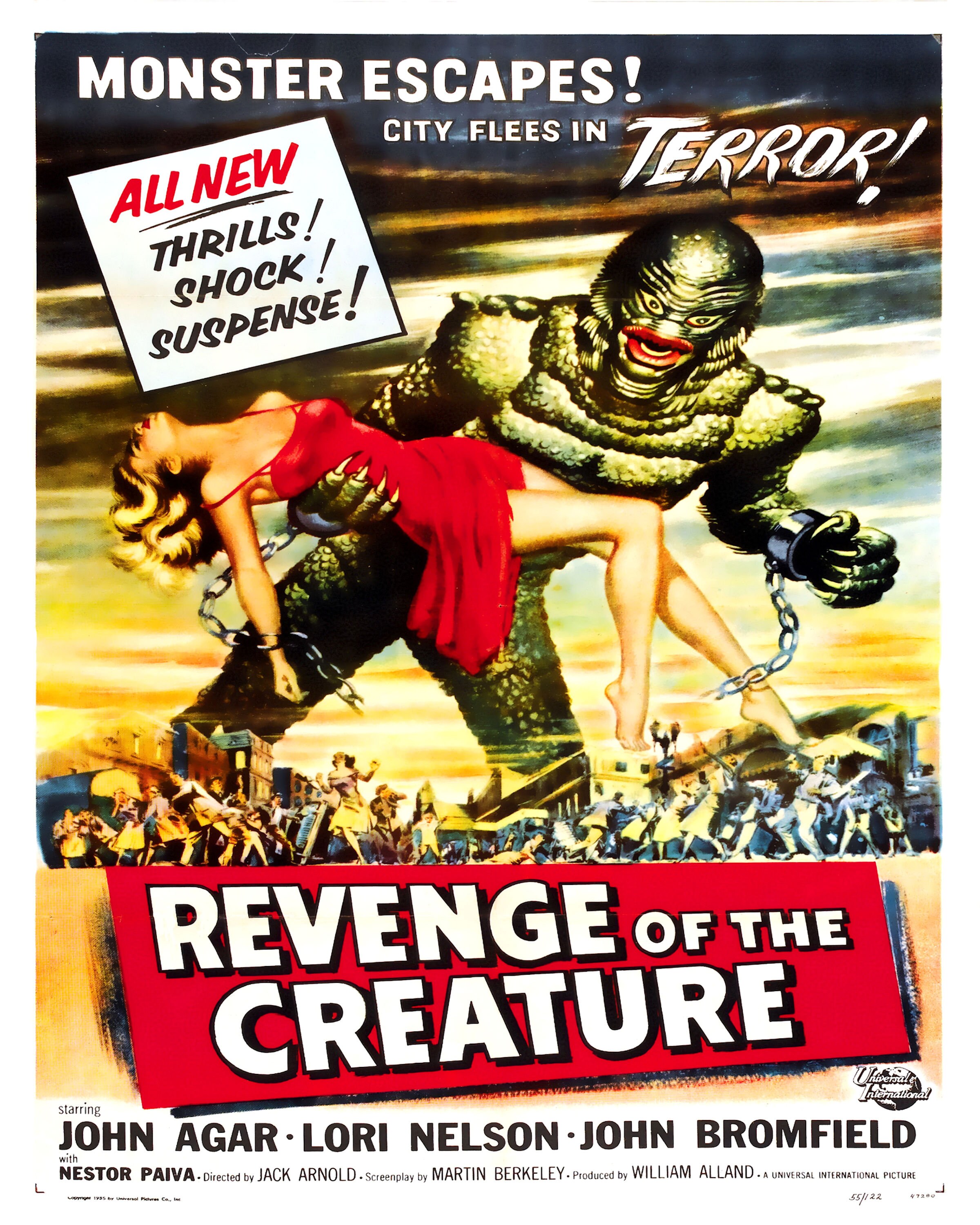 Revenge of the Creature Black Lagoon 1955 Movie Poster Print Etsy
