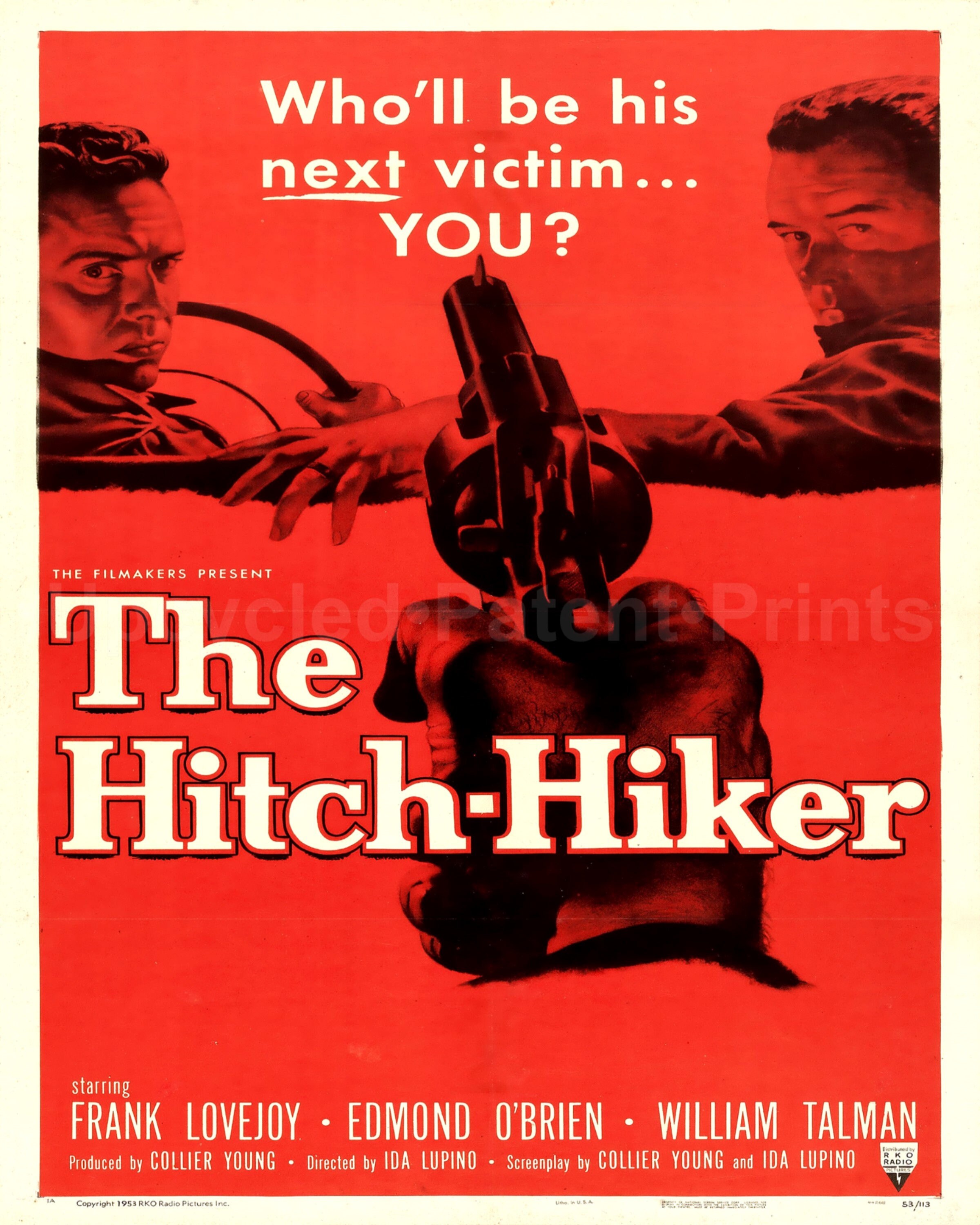 The Hitch Hiker 1953 Digital Movie Poster Print Instant Etsy