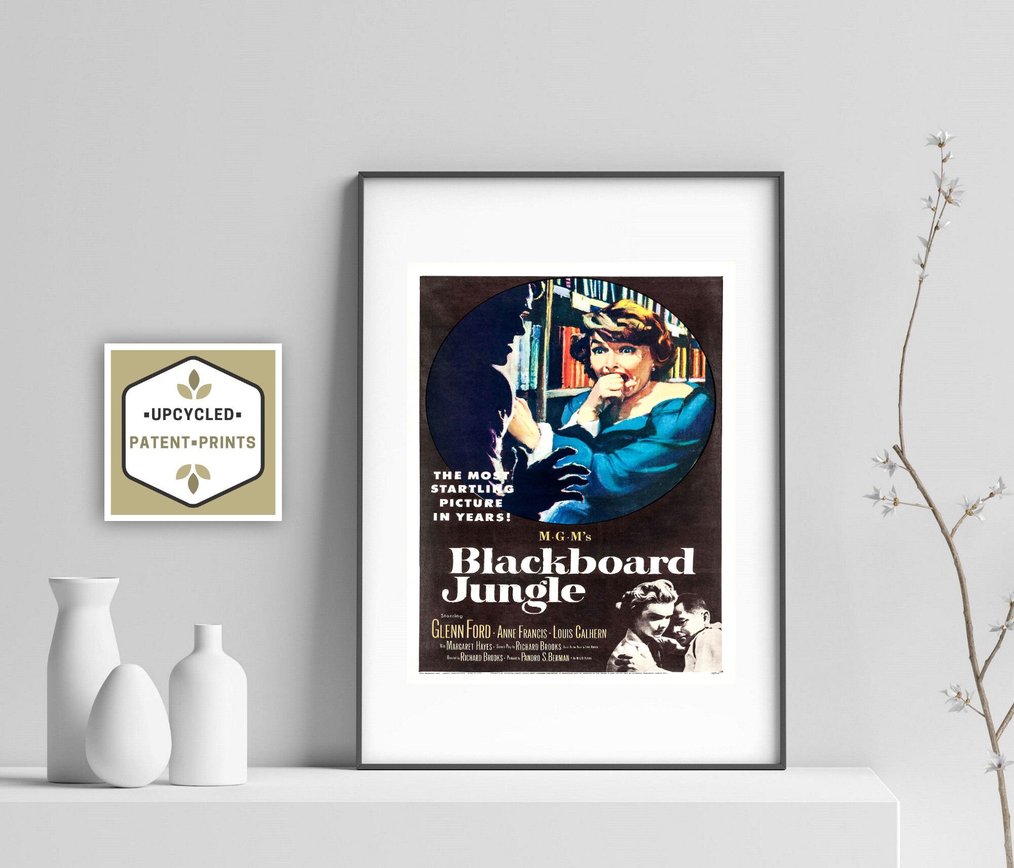Blackboard Jungle 1955 Movie Poster Print Digital Download Etsy