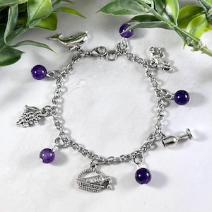 Dionysus Charm Bracelet, Greek Mythology Jewelry, Greek God, Bacchus, Dionysos, Greek Myths, God of Wine