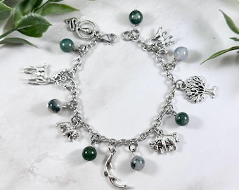 Cernunnos Charm Bracelet - Deluxe Version, Celtic Mythology, God of Nature