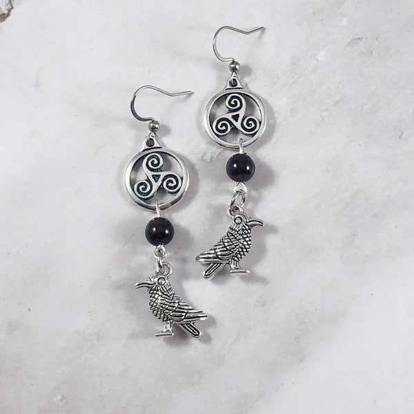 The Morrígan Earrings, The Morrigan, Irish Goddess, Celtic Mythology, Pagan