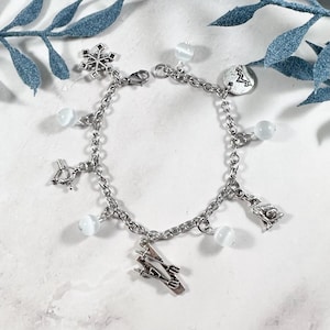 Skadi Charm Bracelet - Norse Goddess of Hunting and Winter, Norse Mythology Jewelry, Norse Pagan