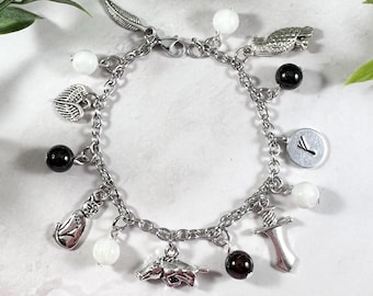 Freyja Charm Bracelet – Deluxe Version,  Norse Goddess Pagan Jewelry