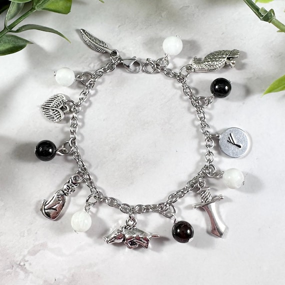 Freyja Charm Bracelet – Deluxe Version,  Norse Goddess Pagan Jewelry