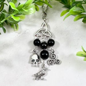 The Morrigan Necklace, The Morrígan, Celtic Goddess, Celtic Mythology, Pagan, Witch