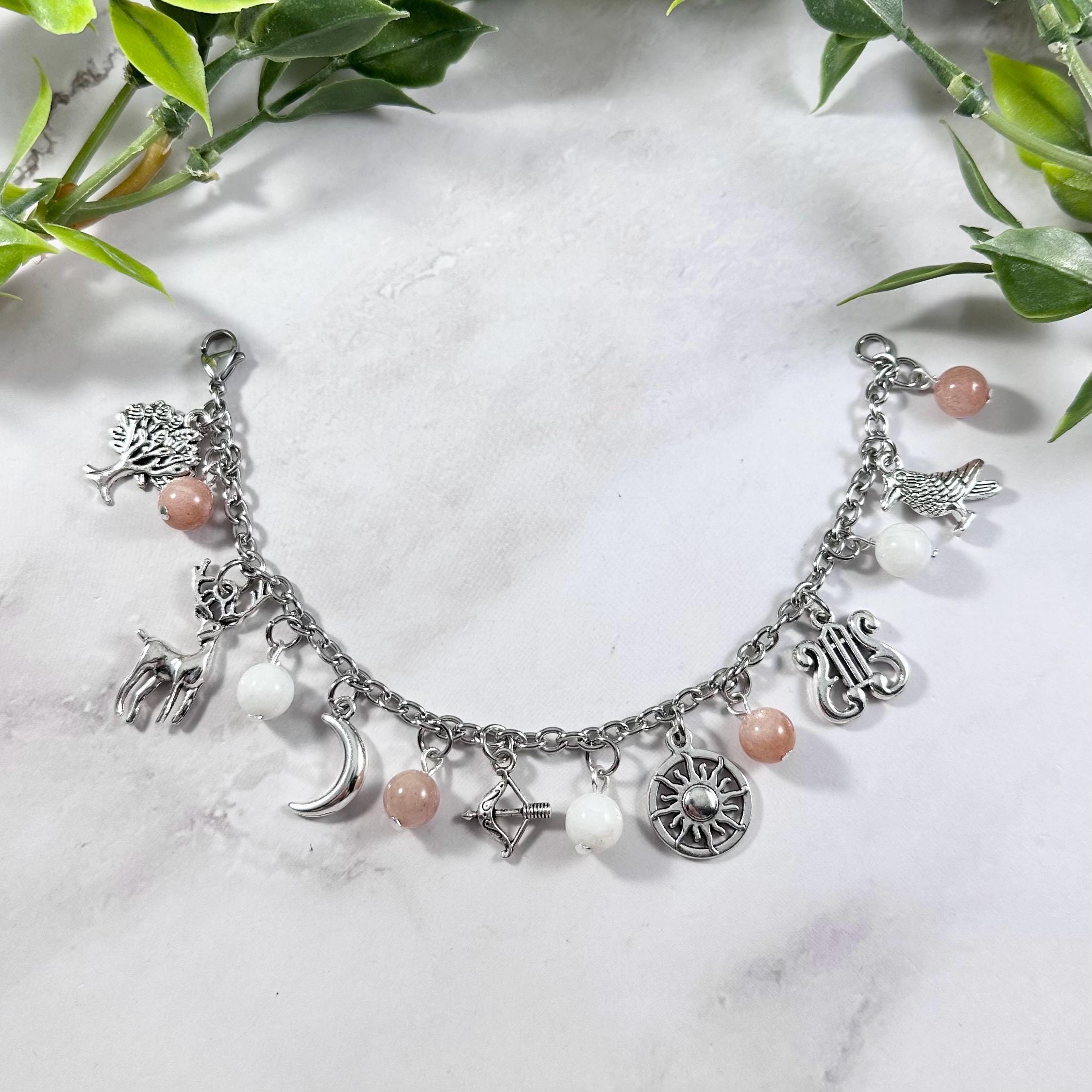 Artemis and Apollo Charm Bracelet - Deluxe Version, Greek Mythology ...