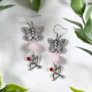 Psyche and Eros Earrings, Greek Mythology Jewelry, Love and Soul